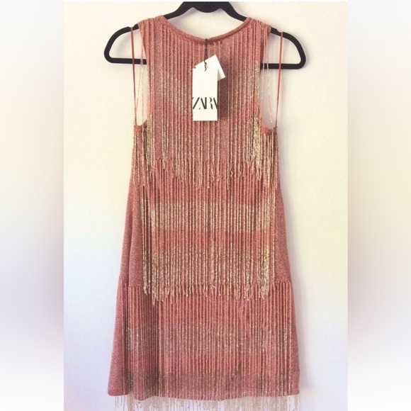 Zara Fringe Flapper Style Dress NWT Size Medium retail $119 - Picture 7 of 13